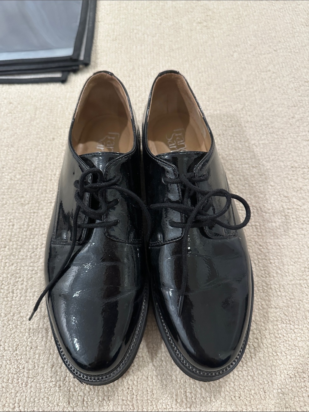 Franco Sarto Women's Shoes Shiny Black Conroe Loafer Size 7M